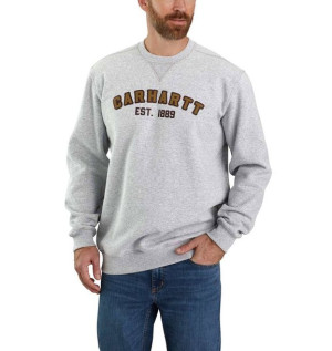 Bluza Carhartt Midweight Crewneck Block Logo HEATHER GREY