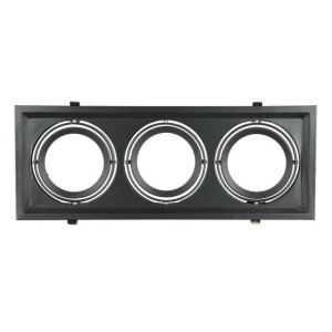 Oprawa Sufitowa Wpuszczana 3xAR111 G53 Czarna V-TAC 35831 VT-7223