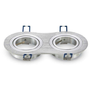 Oczko punkt sufitowy V-TAC 2xGU10 Okrągłe Aluminium Szczotkowane VT-783
