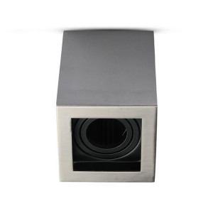 Oprawa sufitowa spot V-TAC GU10 Kwadrat Satyna+Czarny 142x100 VT-797