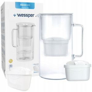 Dzbanek Filtrujący 2,5l Szklany 2x Filtry Do Brita