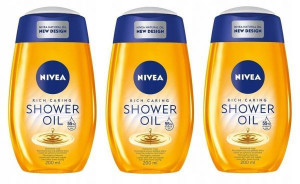 Pielęgnujący olejek pod prysznic Nivea skóra sucha 200 ml x 3 sztuki