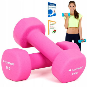 HANTLE 2x2KG zestaw hantelki CIĘŻARKI winylowe 4KG