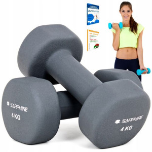 HANTLE 2x4KG zestaw hantelki CIĘŻARKI winylowe 8KG
