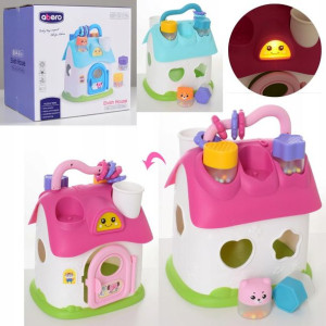 Kinder_Play Domek Sorter Z Klockami Muzyka Światło