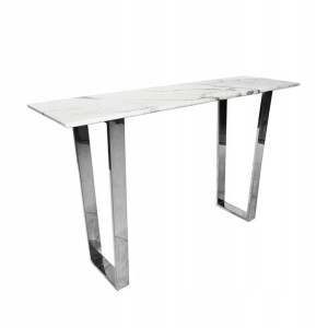 Konsola nowoczesna Glamour Madera Silver White