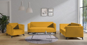 Komplet mebli tapicerowanych 3+2+1 GOLD