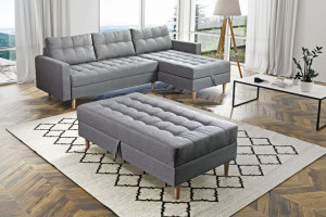 Narożnik skandynawski DIVO z pufą