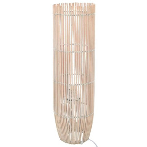 Lampa podłogowa, wiklina, biała, 61 cm, E27