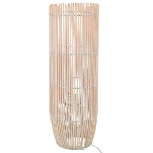 Lampa podłogowa, wiklina, biała, 72 cm, E27