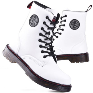 Buty Damskie Lee Cooper Trapery Botki Białe (LCJ-22-31-1439) - 40