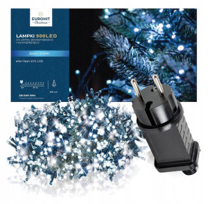Lampki Choinkowe 500 Led Efekt Flesz Biały Zimny