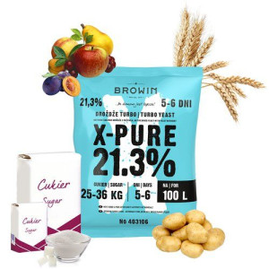 X-PURE 21,3% drożdże gorzelnicze na 100L