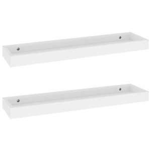 Półki ścienne Loggia, 2 szt., białe, 60x15x4 cm, MDF