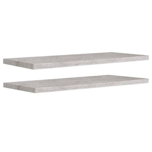 Półki ścienne, 2 szt., szarość betonu, 100x23,5x3,8 cm, MDF