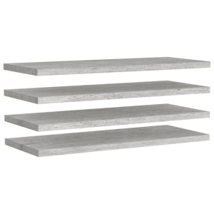 Półki ścienne, 4 szt., szarość betonu, 100x23,5x3,8 cm, MDF