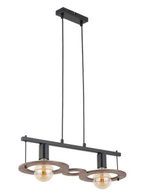 Sigma Lampa Wisząca Boho Czarno-brązowa Coffee 2 Zwis 32484