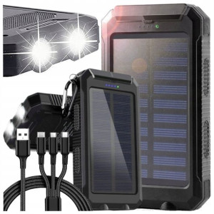 Powerbank Pancerny Solarny 20000 Mah 2xusb+gratis