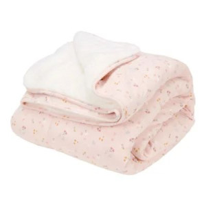 Ocieplany kocyk 100 x 70 cm Little Pink Flowers - Little Dutch