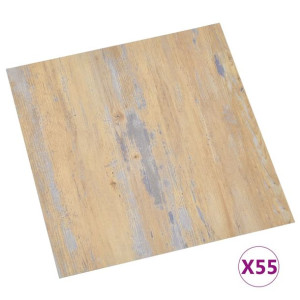 Samoprzylepne Panele Podłogowe Winylowe Pvc 5,11 M², 1,5 Mm Brązowe
