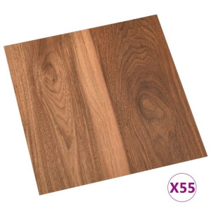 Samoprzylepne Panele Podłogowe Winylowe Pvc 5,11 M², 1,5 Mm Brązowe