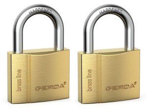 Gerda Brass Line 2 Kłódki System Jednego Klucza 40
