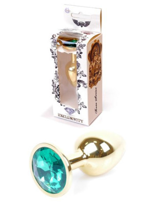 Plug-jewellery Gold Plug- Green