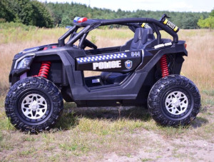 !HIT! WIELKI BUGGY POLICJA Auto na akumulator dla 2 dzieci 4x200W!