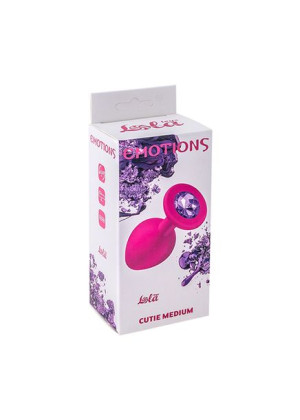 Plug-anal Plug Emotions Cutie Medium Pink Dark Purple Crystal