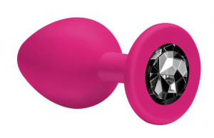 Plug-anal Emotions Cutie Small Pink Black Crystal