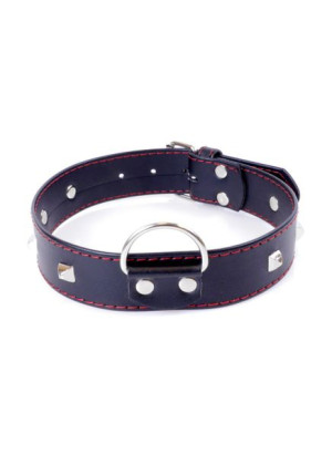 Fetish Boss Series Collar With Studs 3 Cm Red Line