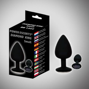 Plug-diamond King Small-butt Plug-black/red Stone