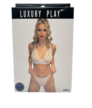 Bielizna-luxury Play - Lingerie Set Small White