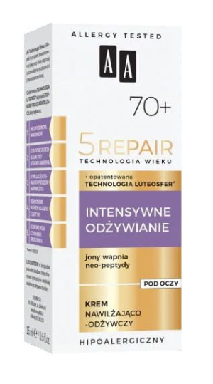 AA Krem pod oczy nawilżająco-odżywczy 70+ 15ml