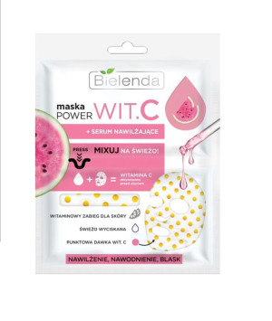 BIELENDA Maska Power Witamina C+Serum nawilżające