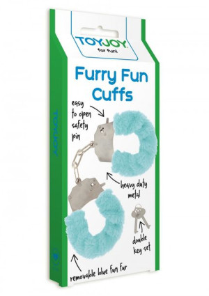 Kajdanki-furry Fun Cuffs Pale Blue Plush