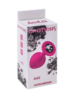 Plug-anal Plug Emotions Cutie Medium Pink Dark Black Crystal