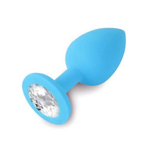 Plug-jewellery Blue Silicone Diamond