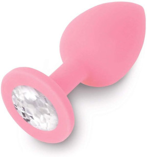 Plug-jewellery Pink Silicone Diamond