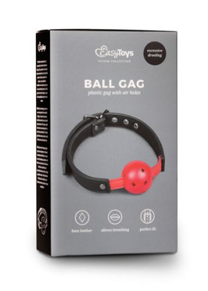Knebel-ball Gag With Pvc Ball - Red