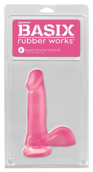 Brw 6" Dong Suction Cup Pink