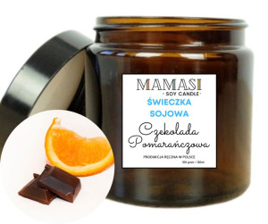 Czekolada Pomarańczowa 120Ml Świeca , Świeczka Sojowa Zapachowa