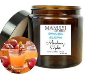 Cydr Miodowy 120Ml Świeca , Świeczka Sojowa Zapachowa