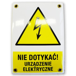 Tablica Nie Dotykać! Urządzenie Elektryczne 12x17