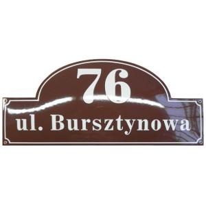 tablica tabliczka adresowa EMALIOWANA 27x60 GW.