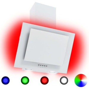 Okap kuchenny LED RGB, 60 cm, stal nierdzewna i hartowane szkło