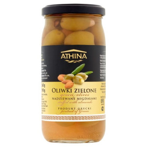 Athina Oliwki zielone nadziewane migdałami 360 g