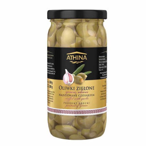 Athina Oliwki zielone z czosnkiem 360 g