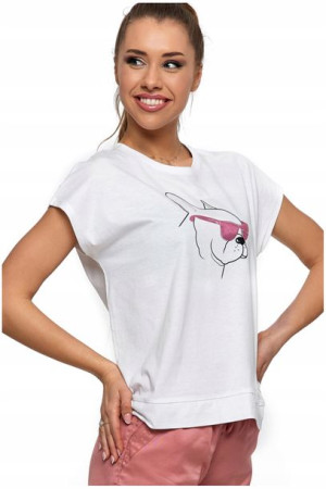 MORAJ T-Shirt Koszulka Damska Oversize Buldog M