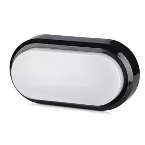 Oprawa Owalna V-TAC Plafon 8W (Kanałowa) Czarna IP54 VT-8038 ciepła 560lm